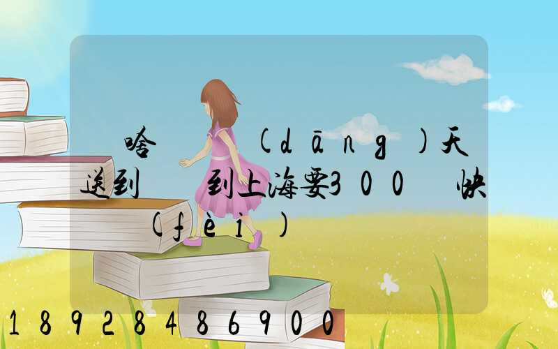 為啥順豐當(dāng)天送到無錫到上海要300塊快遞費(fèi)