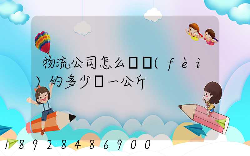 物流公司怎么計費(fèi)的多少錢一公斤