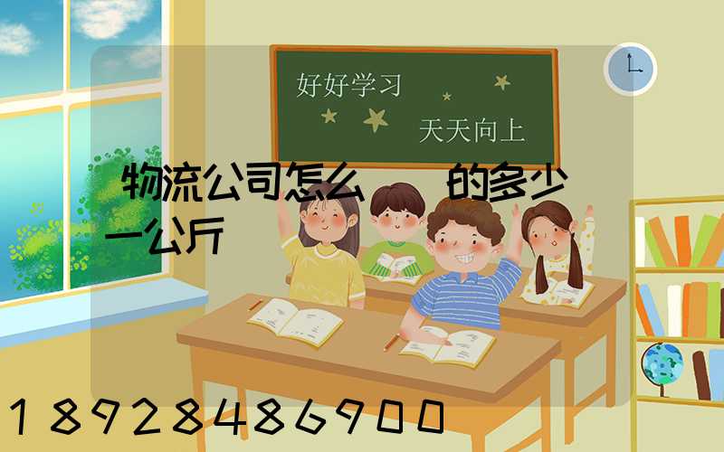 物流公司怎么計費的多少錢一公斤