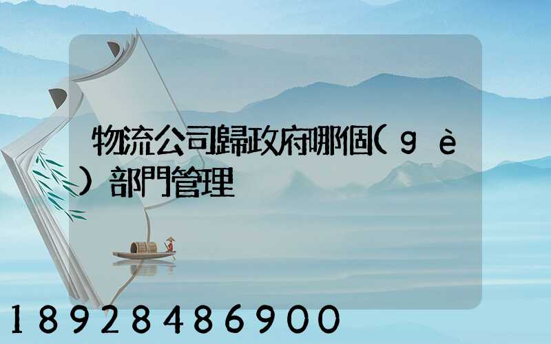 物流公司歸政府哪個(gè)部門管理