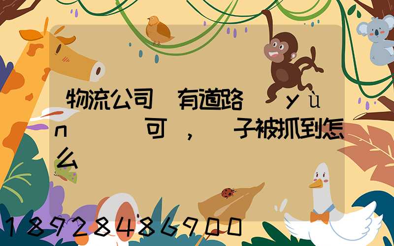 物流公司沒有道路運(yùn)輸許可證,車子被抓到怎么處罰