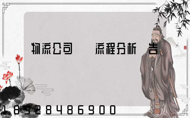 物流公司運輸流程分析報告