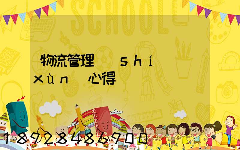 物流管理實(shí)訓(xùn)心得體會