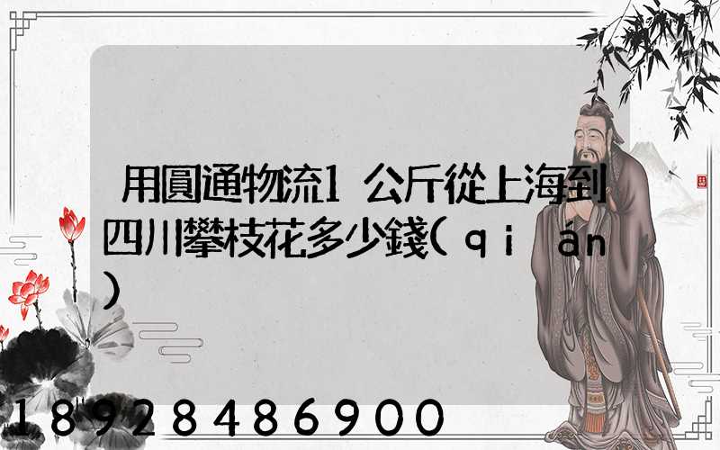 用圓通物流1公斤從上海到四川攀枝花多少錢(qián)