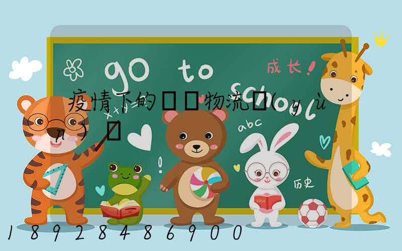 疫情下的國際物流運(yùn)輸