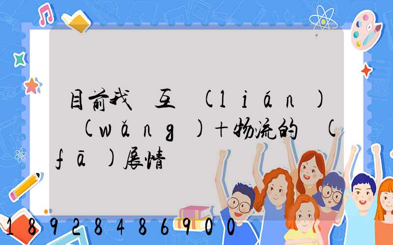 目前我國互聯(lián)網(wǎng)+物流的發(fā)展情況