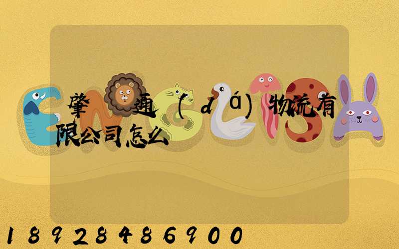 肇慶運通達(dá)物流有限公司怎么樣