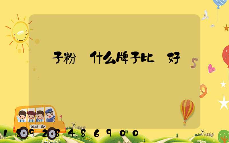 膩子粉選什么牌子比較好