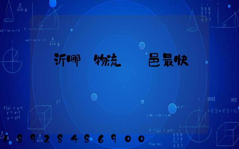 臨沂哪個物流發臨邑最快