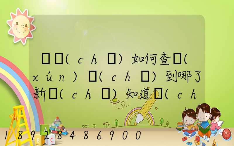 訂車(chē)如何查詢(xún)車(chē)到哪了新車(chē)知道車(chē)架號(hào)查運(yùn)輸路線(xiàn)方法