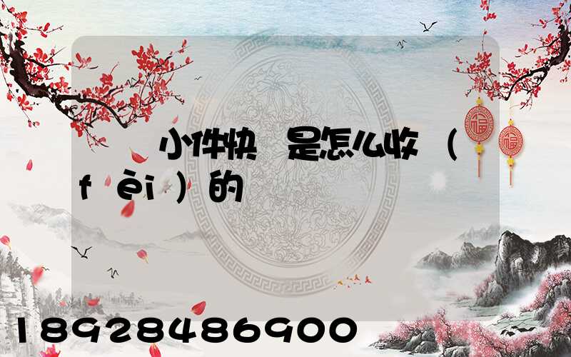 請問小件快遞是怎么收費(fèi)的