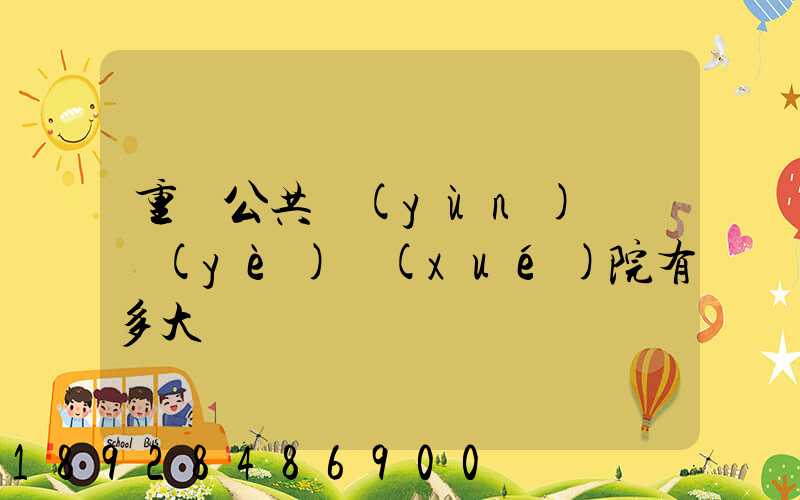 重慶公共運(yùn)輸職業(yè)學(xué)院有多大