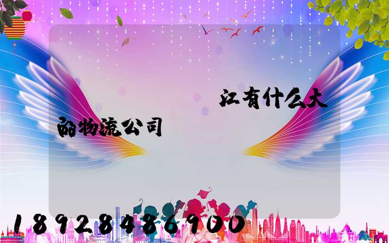 鎮(zhèn)江有什么大的物流公司嗎