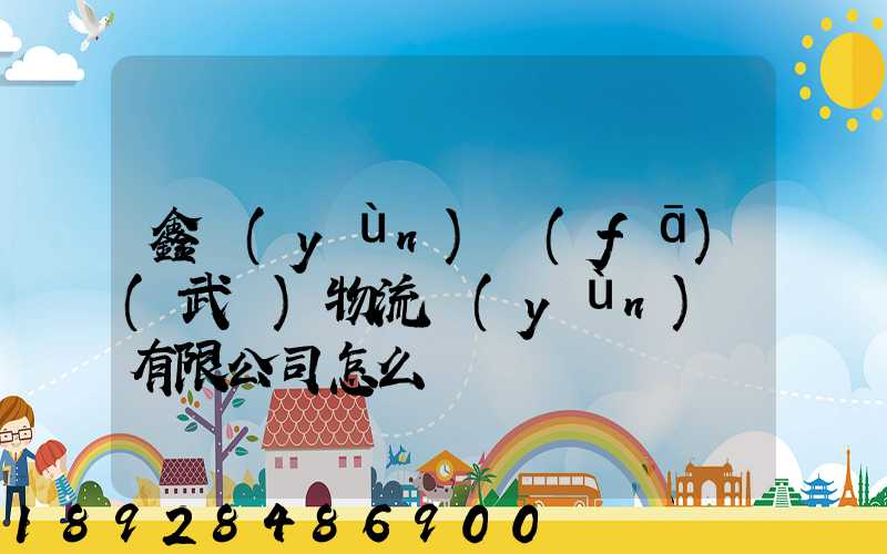 鑫運(yùn)發(fā)(武漢)物流運(yùn)輸有限公司怎么樣