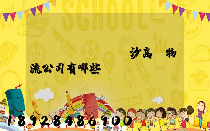 長(zhǎng)沙高橋物流公司有哪些