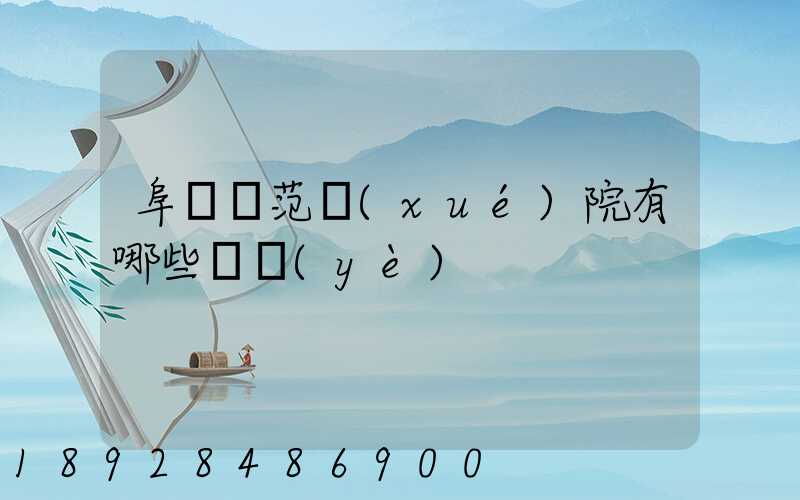 阜陽師范學(xué)院有哪些專業(yè)