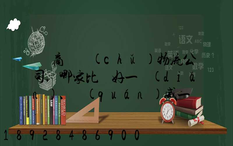 電商倉儲(chǔ)物流公司,哪家比較好一點(diǎn)、權(quán)威一點(diǎn)的