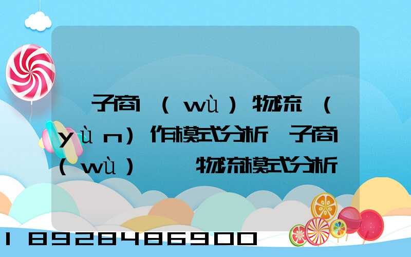 電子商務(wù)物流運(yùn)作模式分析電子商務(wù)倉儲物流模式分析